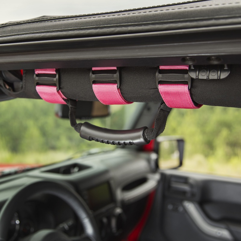 Jeep CJ Grab Handles - Front - Rugged Ridge - Ultimate - Pink - `55-`20